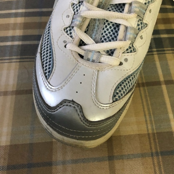 Skechers shape ups runners/walking/shoes blue / white size  7.5 leather - Picture 7 of 9